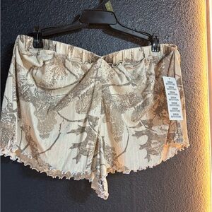 Urban Outfitters Camo delicate trim lounge shorts NWT